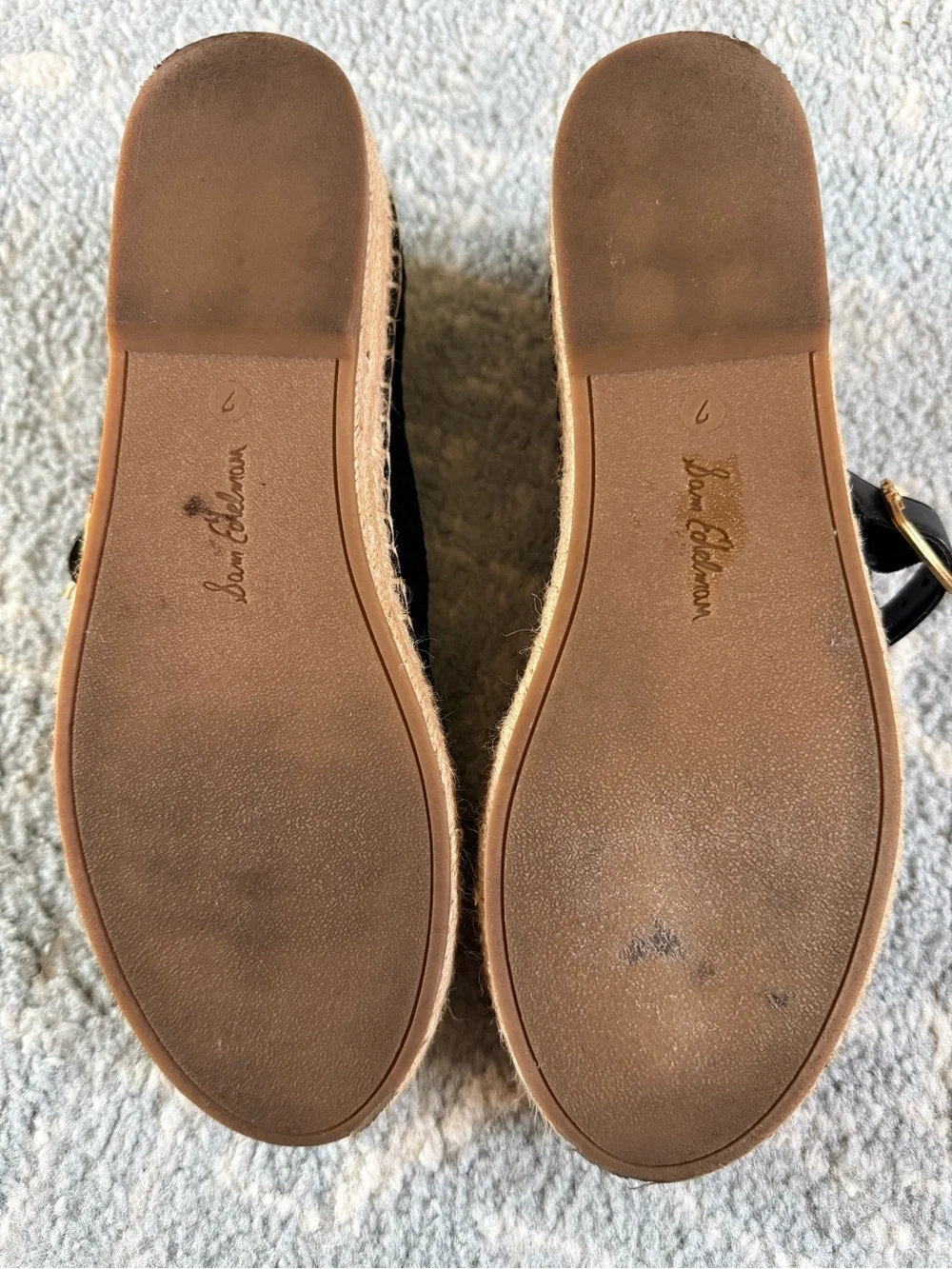 Sam Edelman Black Mesh Mary Jane Espadrilles